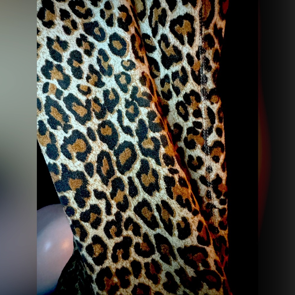 Leopard knee high Boots